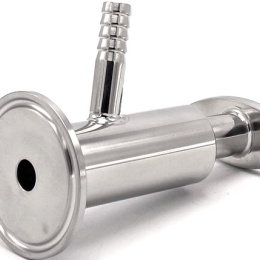 Vanne prise d’échantillon en inox, raccordement clamp