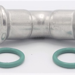 Coude 45°, raccords pressés, F/F 15 mm