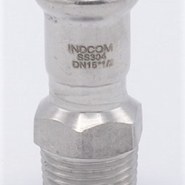 Adaptateur de pressage/filetage externe, inox 15 mm_1/2"