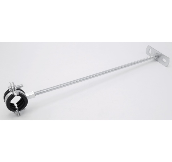 Collier de serrage avec insert en caoutchouc EPDM, double vis, galvanisé, M8 / M10