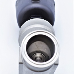 Vanne pneumatique à siège incliné - 45°, type CLAMP DN50