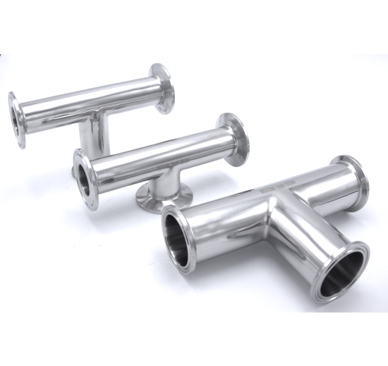 Tri CLAMP equal tees industrie des boissons Joint sanitaire en acier inoxydable 304