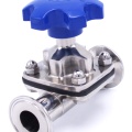 Vanne à membrane, manuelle, raccordement: CLAMP  Armatures inoxydables Joint sanitaire en acier inoxydable 304
