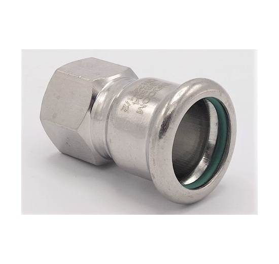 Adaptateur de pressage/filetage interne 22 mm_1/2", inox