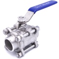 Robinet à tournant sphérique, acier inox avec plein débit, en trois parties, soudé | DN25 (35x4mm)