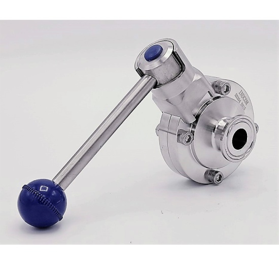 sanitaire CLAMP inox vanne papillon
