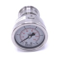 Manomètre avec séparateur à membrane (connexion arrière) en inox - CLAMP, cadran 63 (K50.5mm)