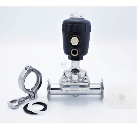 Vanne pneumatique, membrane, Clamp type C-C