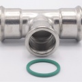 Pièce en T, pressage, réduite F/F/F 35_28_35, inox