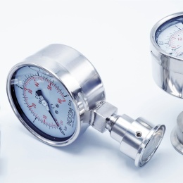 manomètres tout inox, raccordement clamp