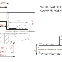 Vanne d'échantillonnage en inox, Clamp type