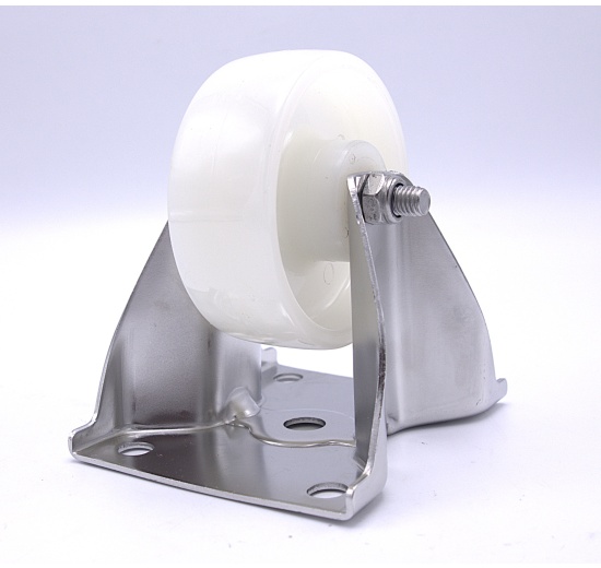 Roulettes de transport, solides, acier inoxydables, diamètre 80 mm