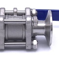 Robinet à boisseau sphérique en acier inoxydable à plein débit, en trois parties, CLAMP | DN15 (K50.5)