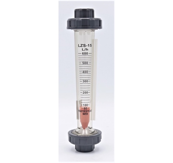 Plováčkový průtokoměr /rotametr/ 0.06~0.6 m3/hod vnitřní závit BSP 1/2"