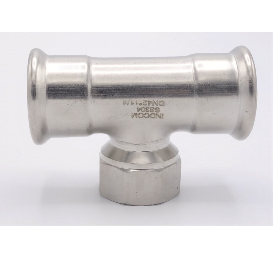 T-kus, lisovací F/F(závit vnitřní)/F 42_1 1/4"_42