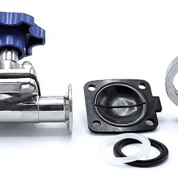 Vanne à membrane, manuelle, Clamp type C-C | DN25