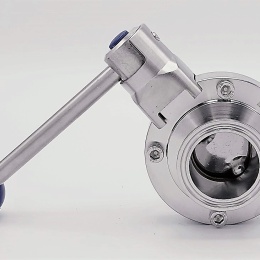 Vanne papillon, en inox, type CLAMP C-C