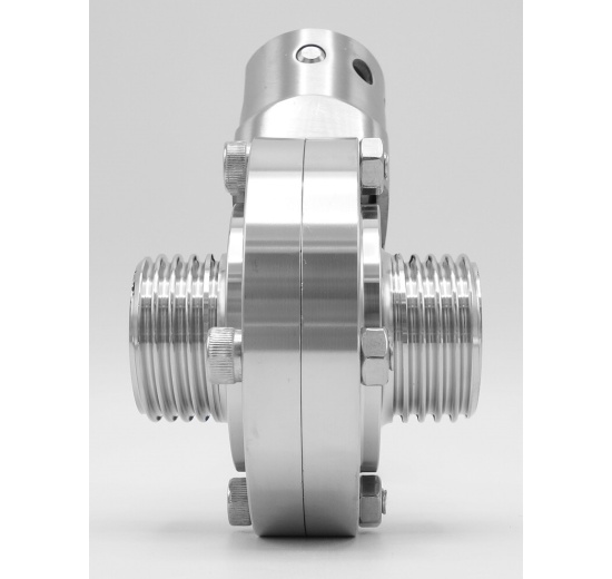 Vanne papillon filetées, en inox, DIN mâles G-G | DN15