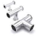 Tri CLAMP DIN 32676  equal tees Joint sanitaire en acier inoxydable 304
