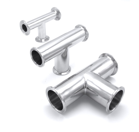 Tri CLAMP DIN 32676  equal tees Joint sanitaire en acier inoxydable 304