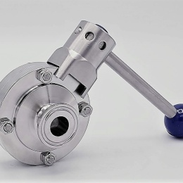 Vanne papillon, en inox, type CLAMP C-C | DN15
