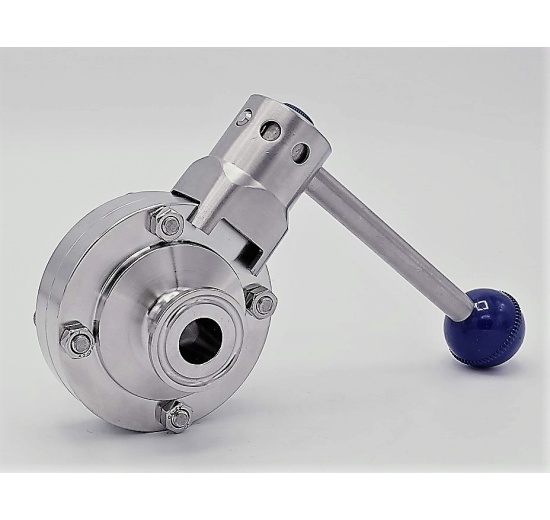 Vanne papillon, en inox, type CLAMP C-C | DN15