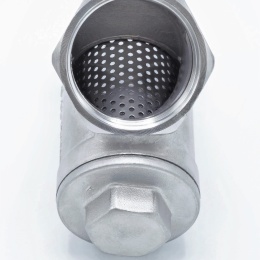 Filtre à tamis en Y oblique, fileté en inox