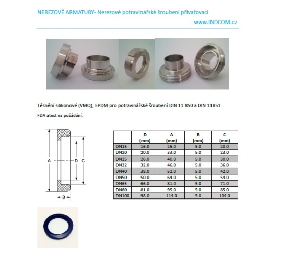 Joint pour tubulure filetée, EPDM DN40