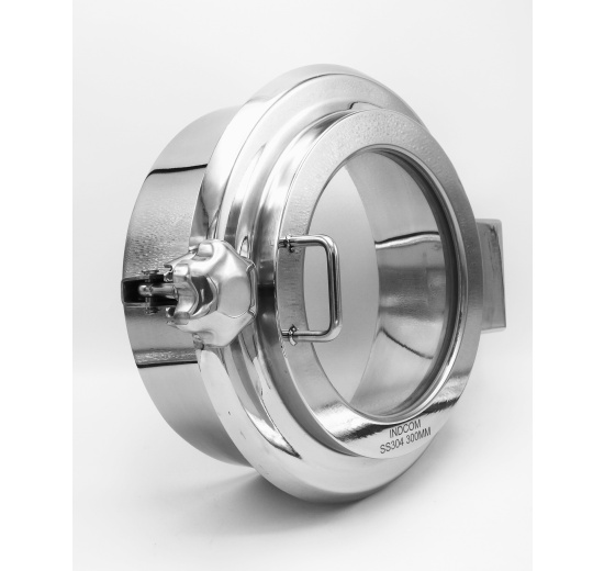 Trou d'homme non pressurisé avec vue en verre DN300