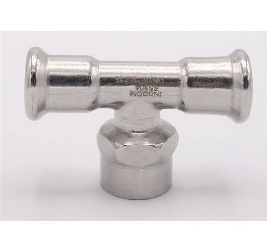 Pièce en T, pressée, F/F(filetage intérieur)/F 15_1/2"_15