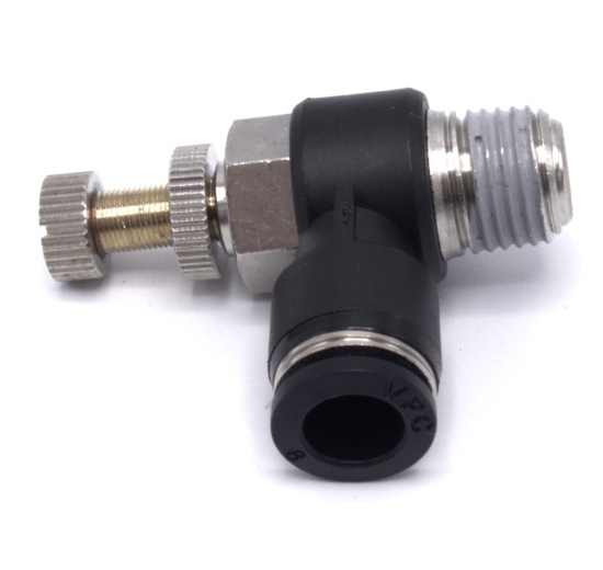 Valve d'étranglement anti-retour - Forme en L | DN 10mm x 1/4