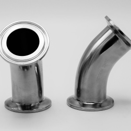 nerezové CLAMP DIN 32676  bezešvé koleno 45°, DN32