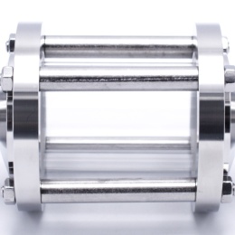 Sanitaire verre de viséur droit, inox, Clamp C-C, court | DN20 (collier 34mm)