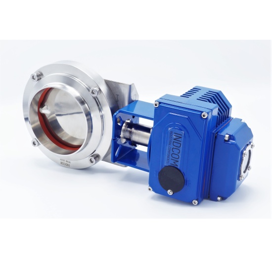 servomoteur électrique avec registre direct en acier inoxydable DN100