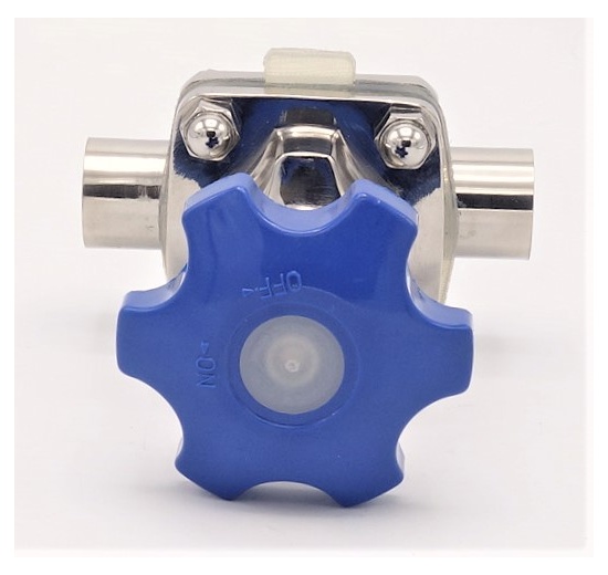 Vanne à membrane, type de soudage S-S, Silicone | DN20