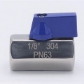 Vanne à boisseau sphérique MINI inox à débit réduit, monobloc, filetée