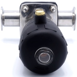 Vanne à membrane, commande: actionneur pneumatique, raccordement: CLAMP