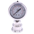 Manomètre avec séparateur à membrane - en acier inoxydable CLAMP, cadran 63 mm | 0-1 bar, (clamp-50,5mm)