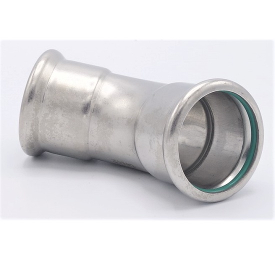 Coude 45°, raccords pressés, F/F 42 mm