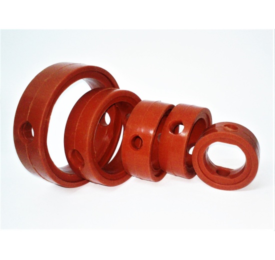 Vannes en acier inoxydable, soudées, joint: (VMQ) silicone couleur rouge