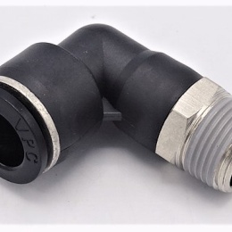 Coude tournant DN 10mm x 3/8, éléments pneumatiques, raccords enfichables en plastique