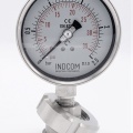 Manomètre avec séparateur à membrane - visserie alimentaire DIN 11851, cadran 100 mm, matrice DN32| 0-2,5 bar