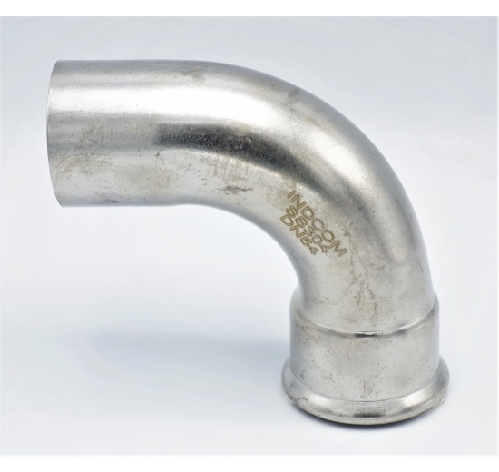 acier inoxydable Coude 90°, raccords pressés, F/M | 54 mm