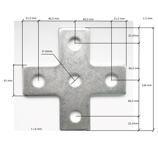 Accouplement de poutre en X galvanisé