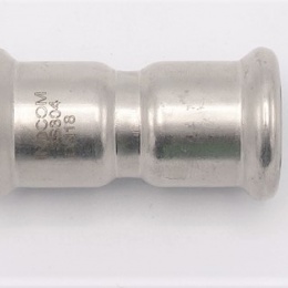 Accouplement, raccord à sertir, F 18 mm, acier inoxydable