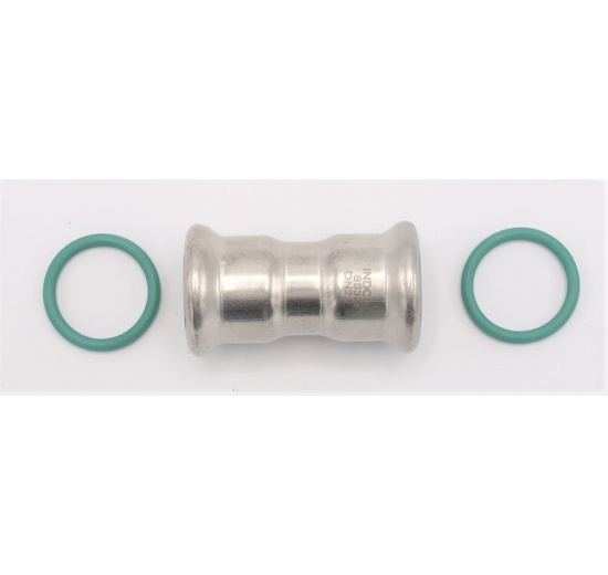 Accouplement, raccord à sertir, F 22 mm, acier inoxydable