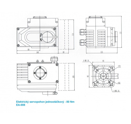 Actionneur électrique à vitesse unique - 80 Nm