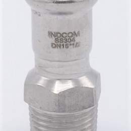 Adaptateur de pressage/filetage externe, inox 15 mm_1/2"