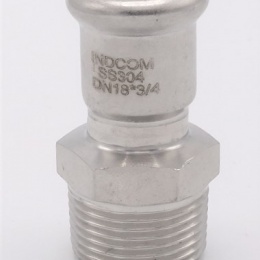 Adaptateur de pressage/filetage externe, inox 18 mm_3/4"
