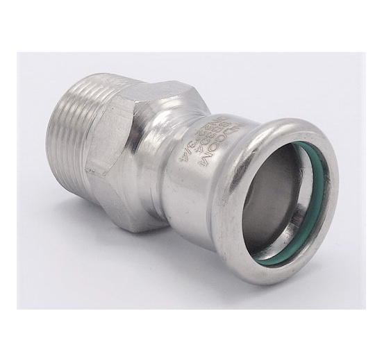 Adaptateur de pressage/filetage externe, inox 22 mm_3/4"